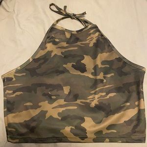 Fashion Nova Camouflage Crop Top